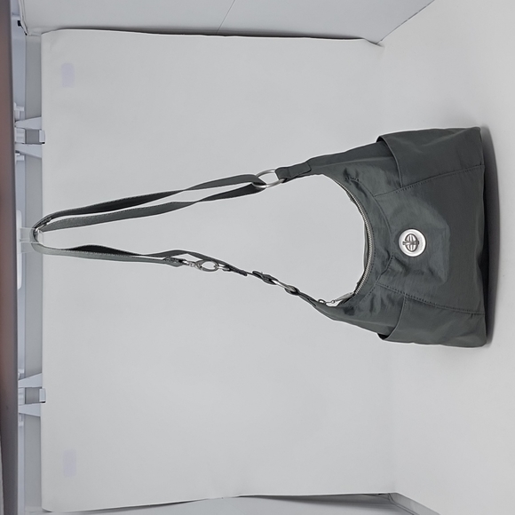 Baggallini Nylon Travel Crossbody Grey Bag